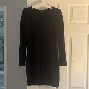 Aqua Classic Black Long Sleeve Dress